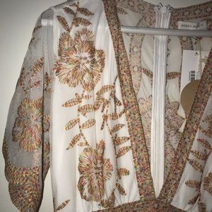 Honey Punch Floral Maxi Dress with Built in Romper